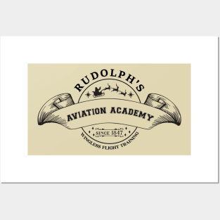 Aviation. Rudolph's Aviation Academy, Wingless Flight Training, Since 1847 Posters and Art